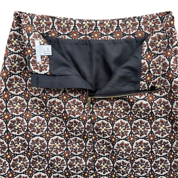 Mosaic Tapestry Textured Shimmer Fully Lined Mini Pencil Skirt Size 6 - Picture 4 of 8